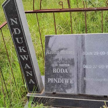 NDUKWANA Roda Pindiwe 1942-1998