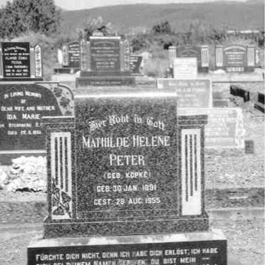PETER Mathilde Helene nee KOPKE 1891-1955