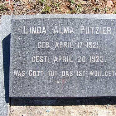 PUTZIER Linda Alma 1921-1923