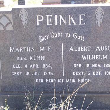 PEINKE Albert August Wilhelm 1882-1966 &amp; Martha M.E. KUHN 1884-1975