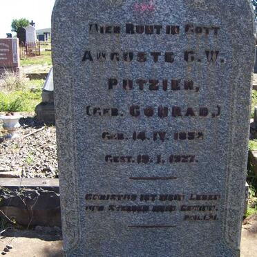 PUTZIER Auguste C.W. nee CONRAD 1852-1927