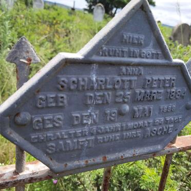 PETER Anna Scharlott 1884-1898