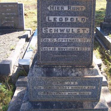 SCHWULST Leopold 1887-1923