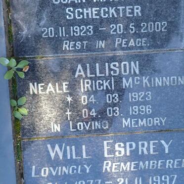 ALLISON Neale McKinnon 1923-1996