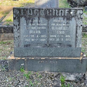 COCKCROFT Mark 1883-1965 &amp; Kathleen Enid 1898-1972