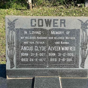 GOWER Angus Clyde 1927-1977 &amp; Alveen Winifred 1926-2011
