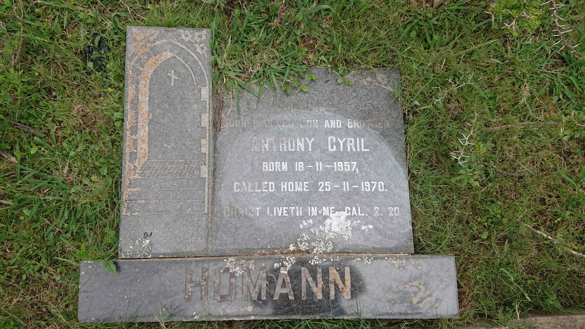 HOMANN Anthony Cyril 1957-1970