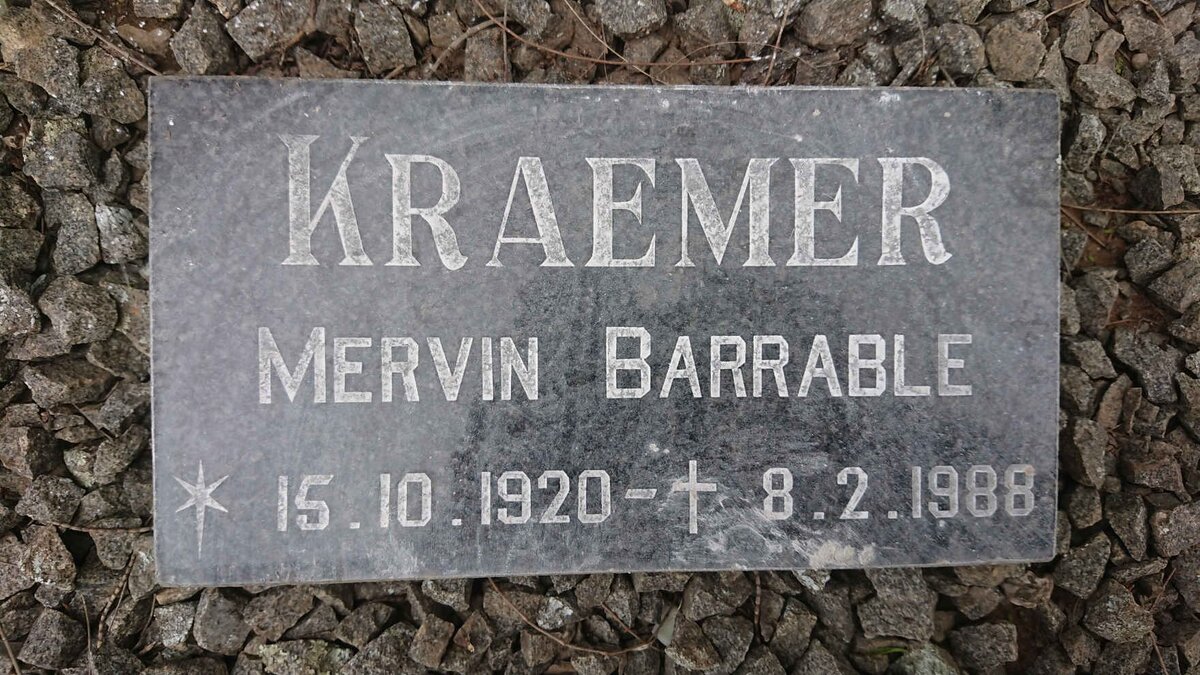 KRAEMER Mervin Barrable 1920-1988