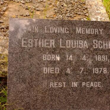 SCHMIDT Esther Louisa 1891-1978