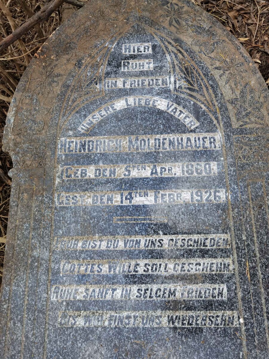 MOLDENHAUER Heindrich 1860-1926