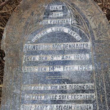 MOLDENHAUER Heindrich 1860-1926