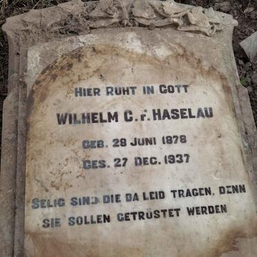 HASELAU Wilhelm C.F. 1878-1937