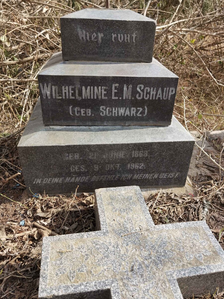 SCHAUP Wilhelmine E.M. nee SCHWARZ 1868-1962