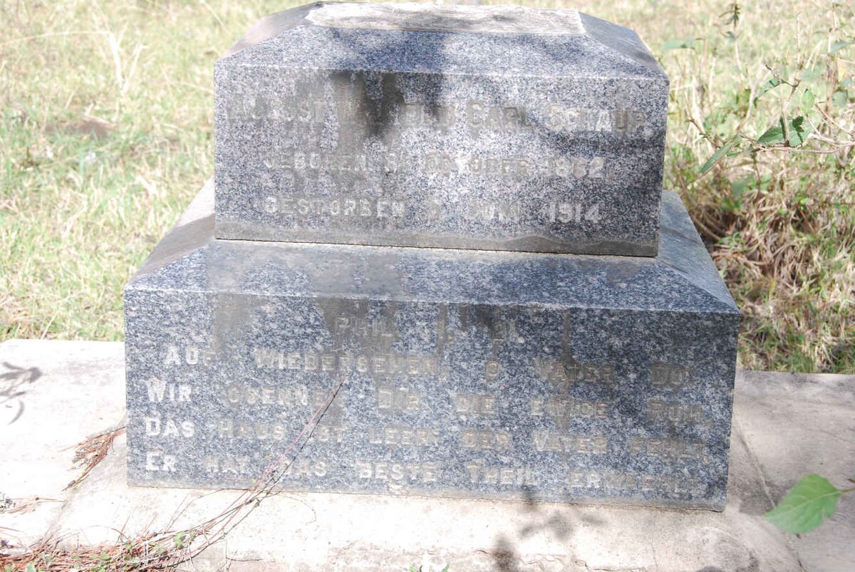 SCHAUP August Wilhelm Carl 1862-1914