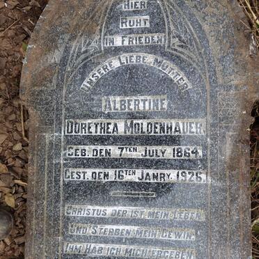 MOLDENHAUER Albertine Dorethea 1864-1926