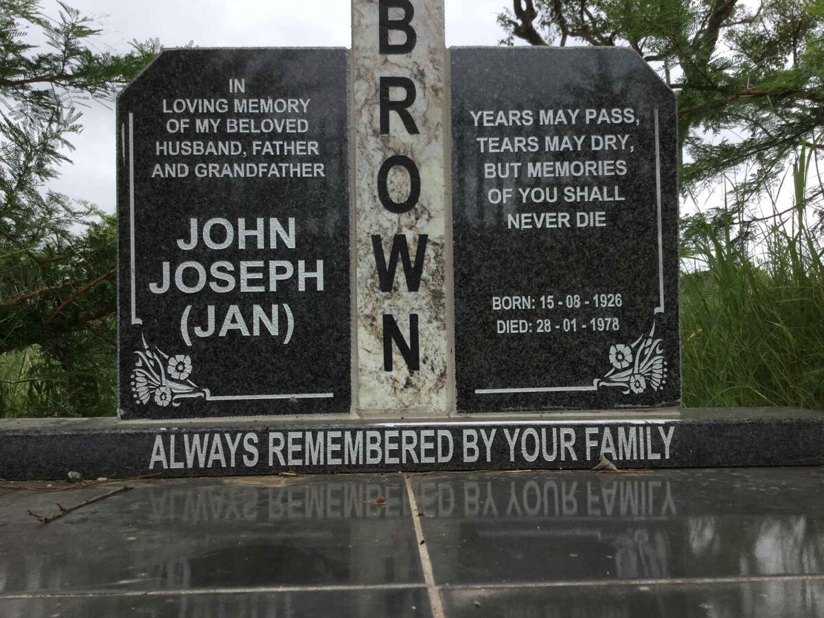 BROWN John Joseph 1926-1978