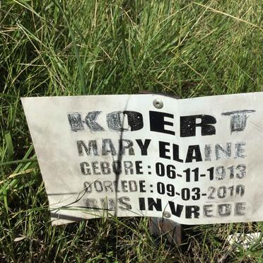 KOERT Mary Elaine 1913-2010