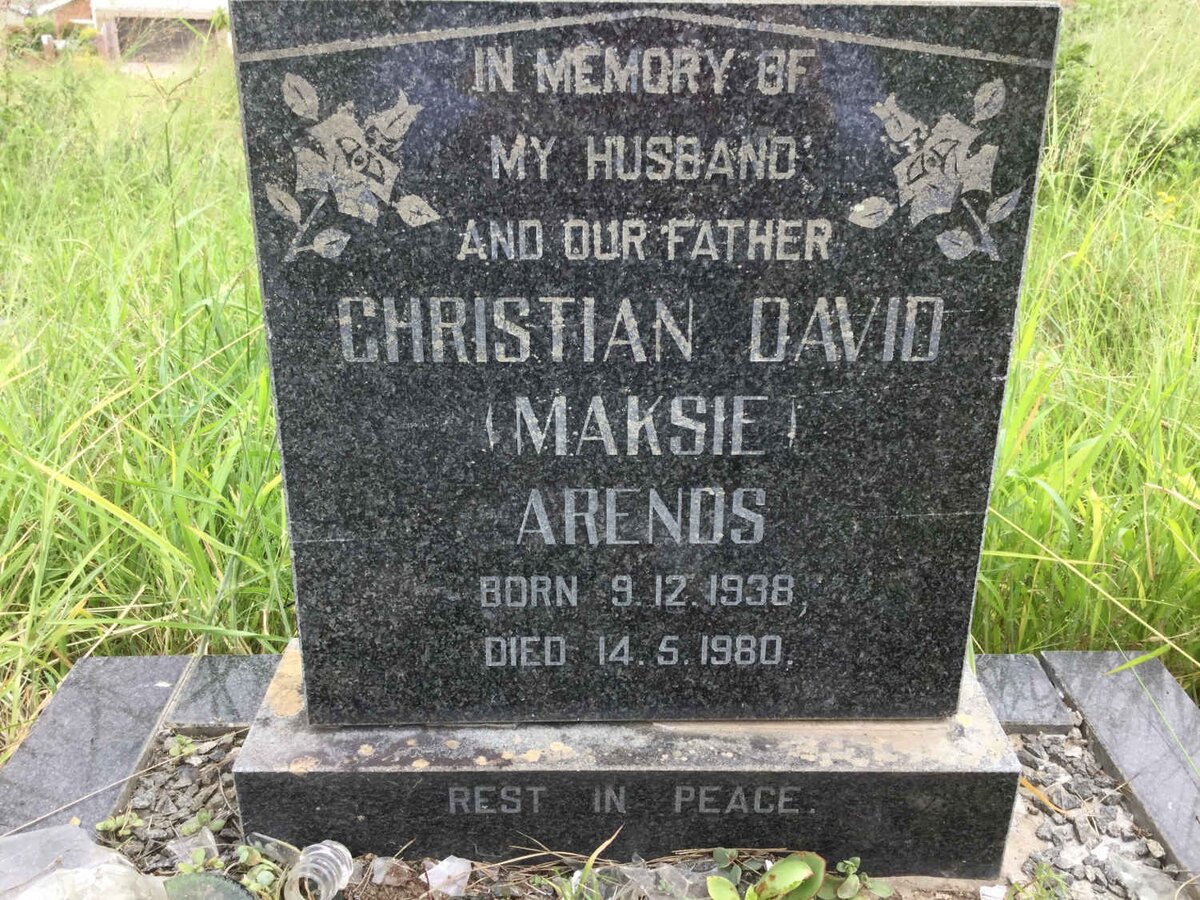 ARENDS Christian David 1938-1980