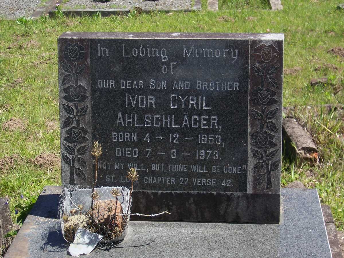 AHLSCHLÄGER Ivor Cyril 1953-1973