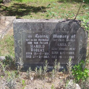 COLLINS Harold Robert 1891-1967 &amp; Anna F. KNICKELBEIN 1895-1968