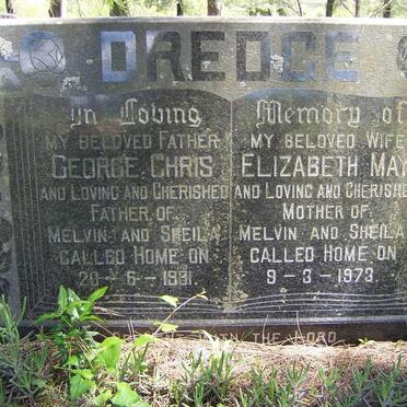 DREDGE George Chris -1981 &amp; Elizabeth May -1973