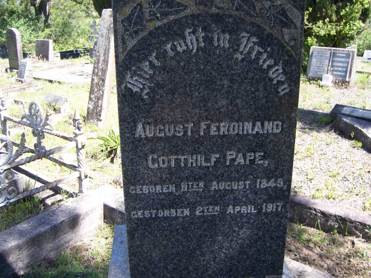 PAPE August Ferdinand Gotthilf 1849-1917