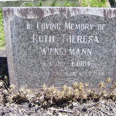WINKELMANN Ruth Theresa 1900-1984