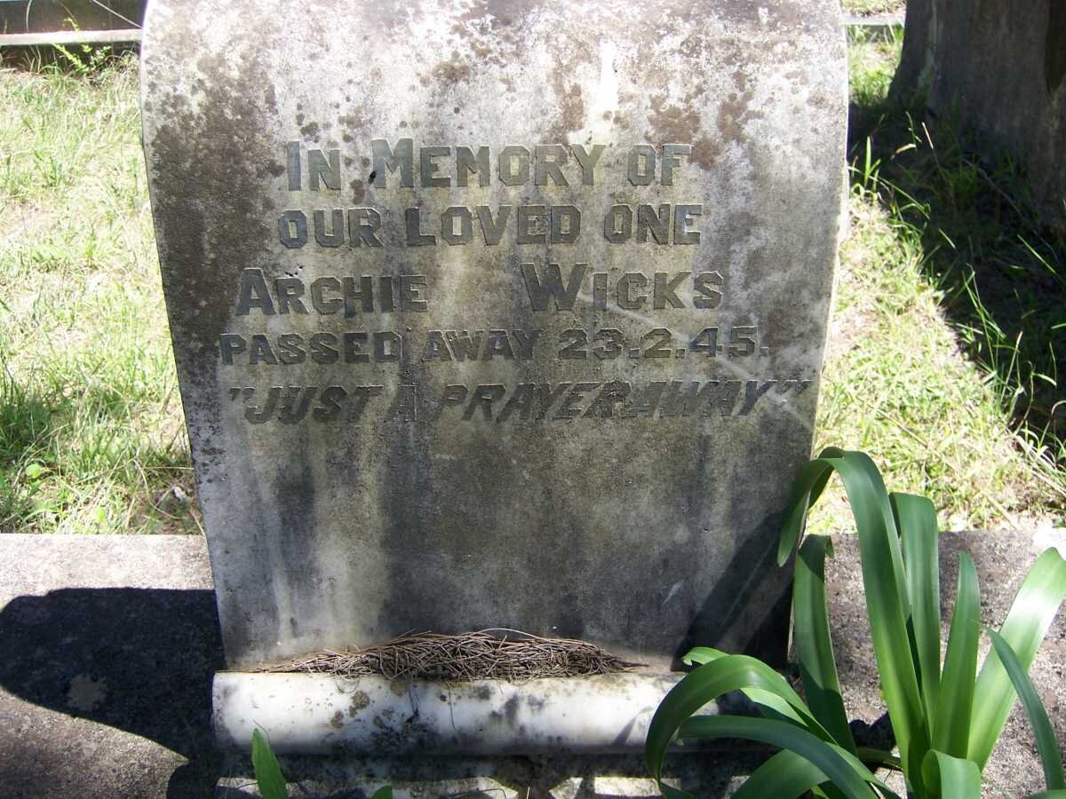 WICKS Archie -1945