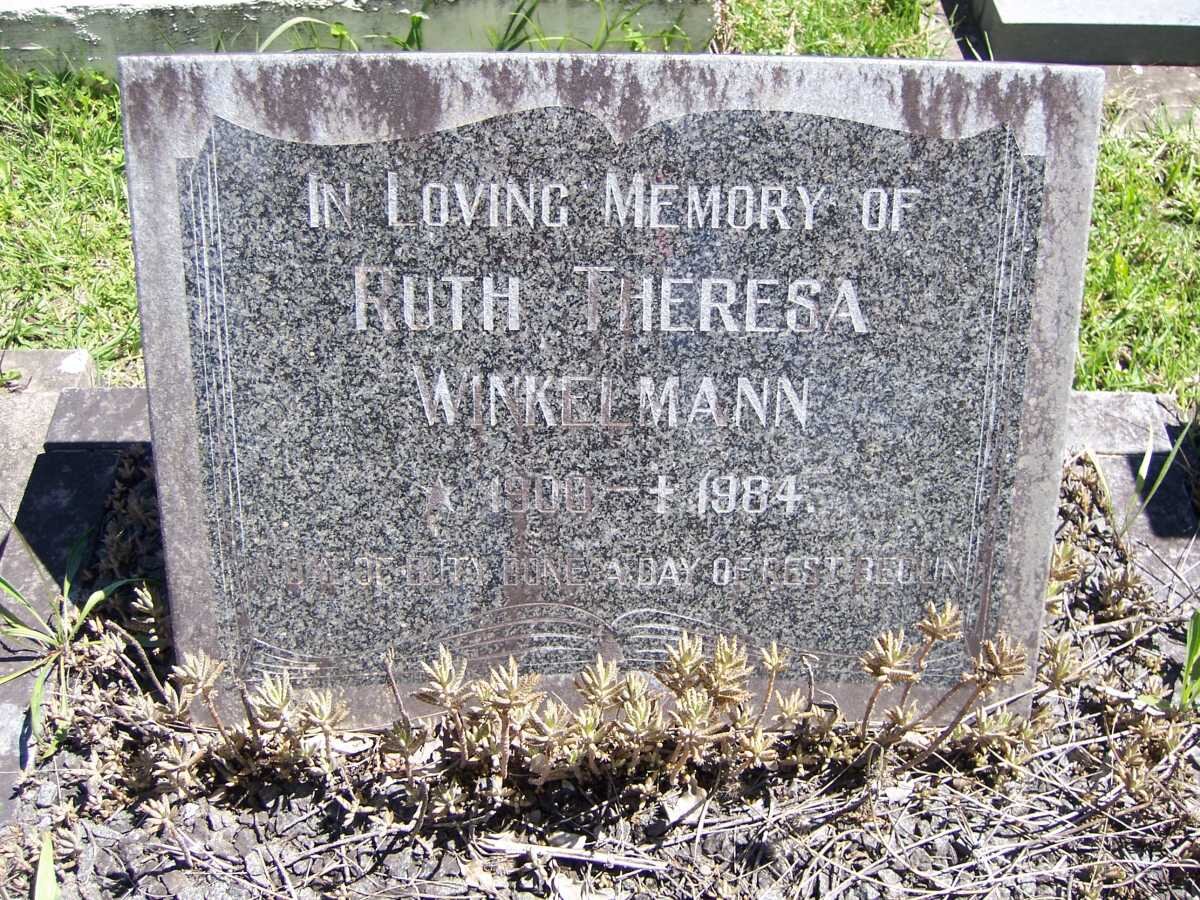 WINKELMANN Ruth Theresa 1900-1984