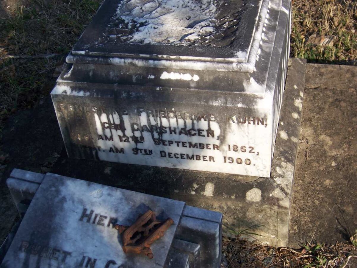 KUHN Ernestine Friederike nee CARSHAGEN 1862-1900