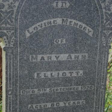 ELLIOTT Mary Ann -1920