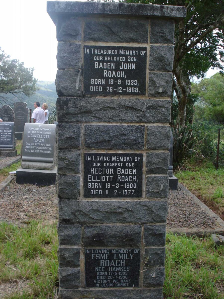 ROACH Baden John 1933-1968 :: ROACH Hector Baden 1900-1977 :: ROACH Esme Emily nee HAWKES 1903-1990