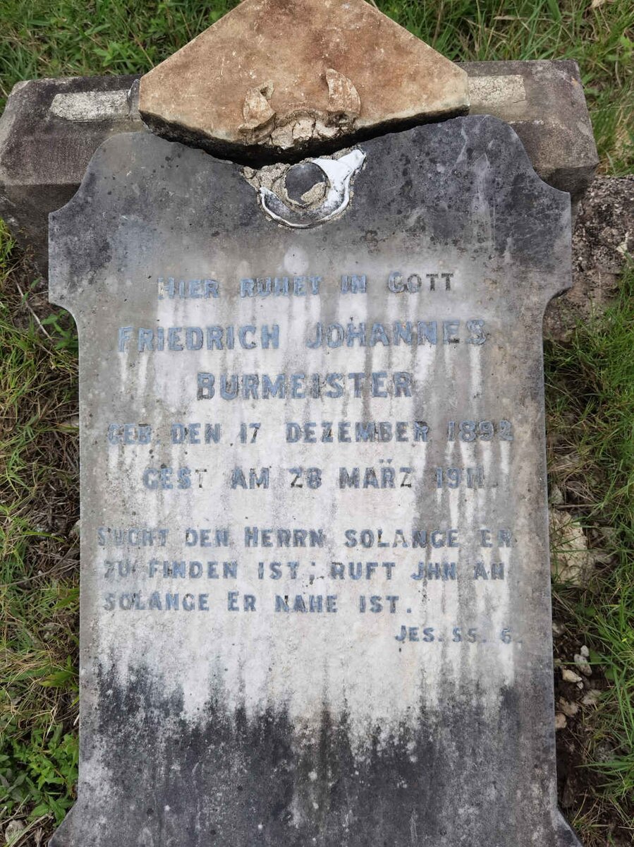 BURMEISTER Fredrich Johannes 1892-1911