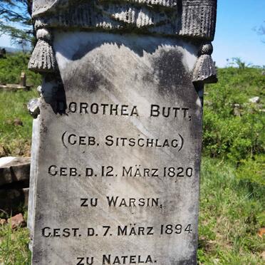 BUTT Dorothea nee SITSCHLAG 1820-1894