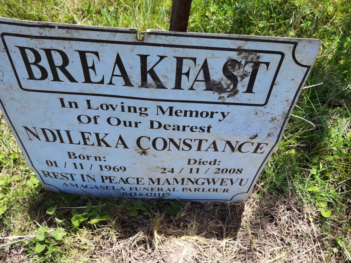 BREAKFAST Ndileka Constance 1969-2008