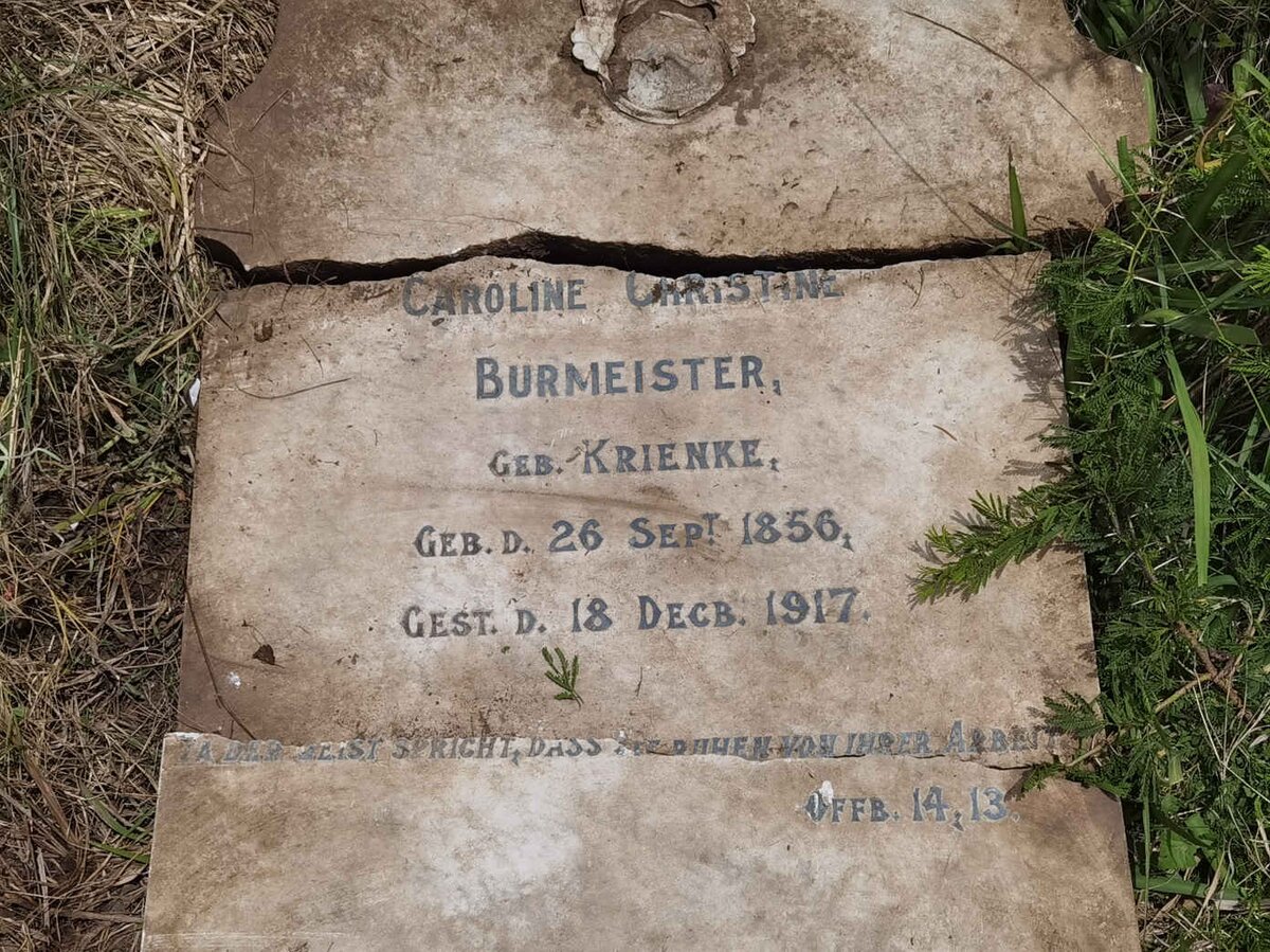 BURMEISTER Caroline Christine nee KRIENKE 1856-1917