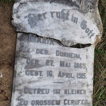 BERNDT Maria nee DURHEIM 1865-1915