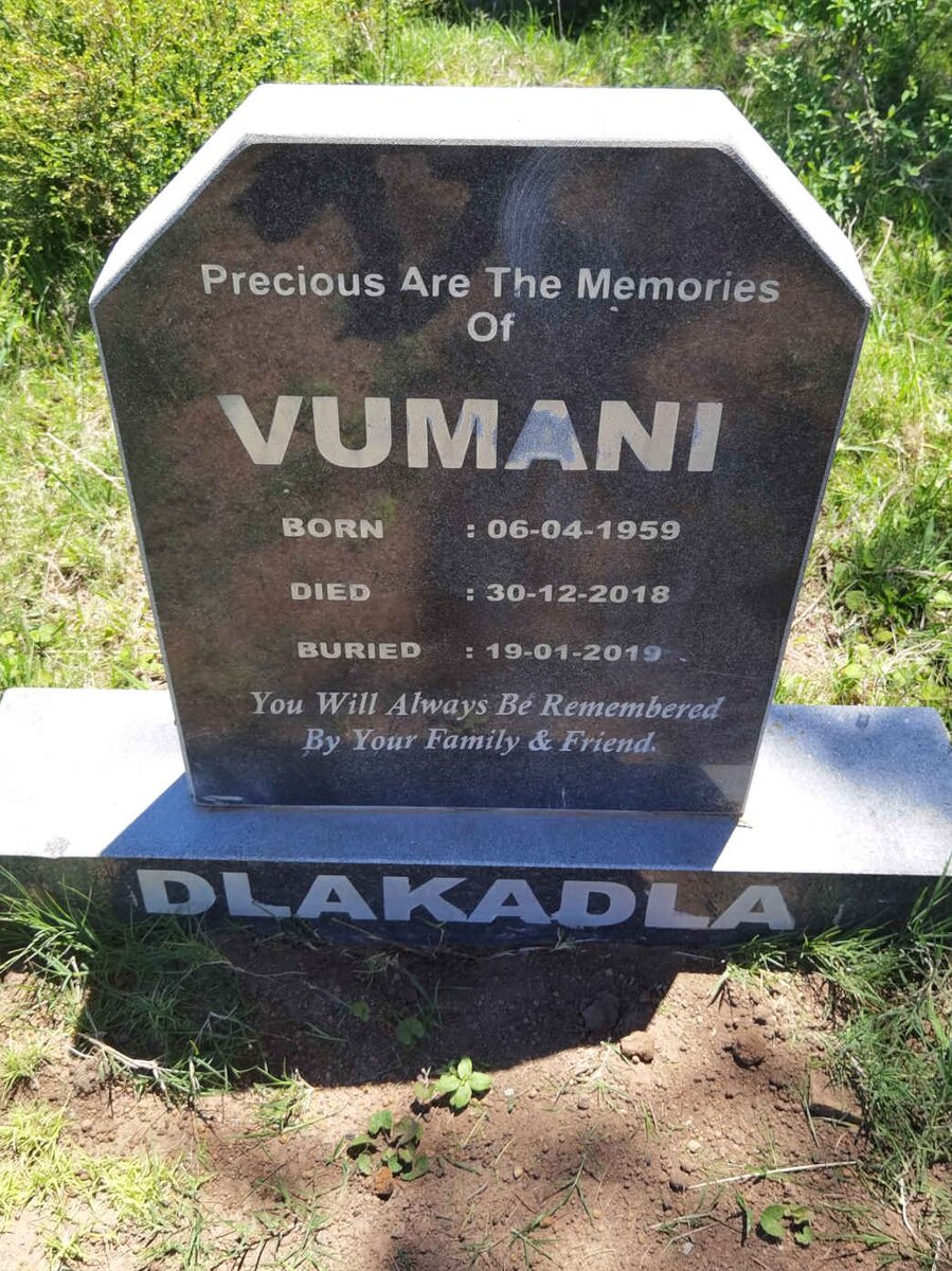 DLAKADLA Vumani 1959-2018