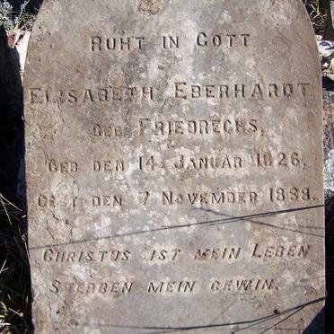 EBERHARDT Elisabeth nee FRIEDRECHS 1826-1898