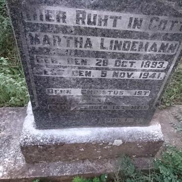 LINDEMANN Martha 1893-1941