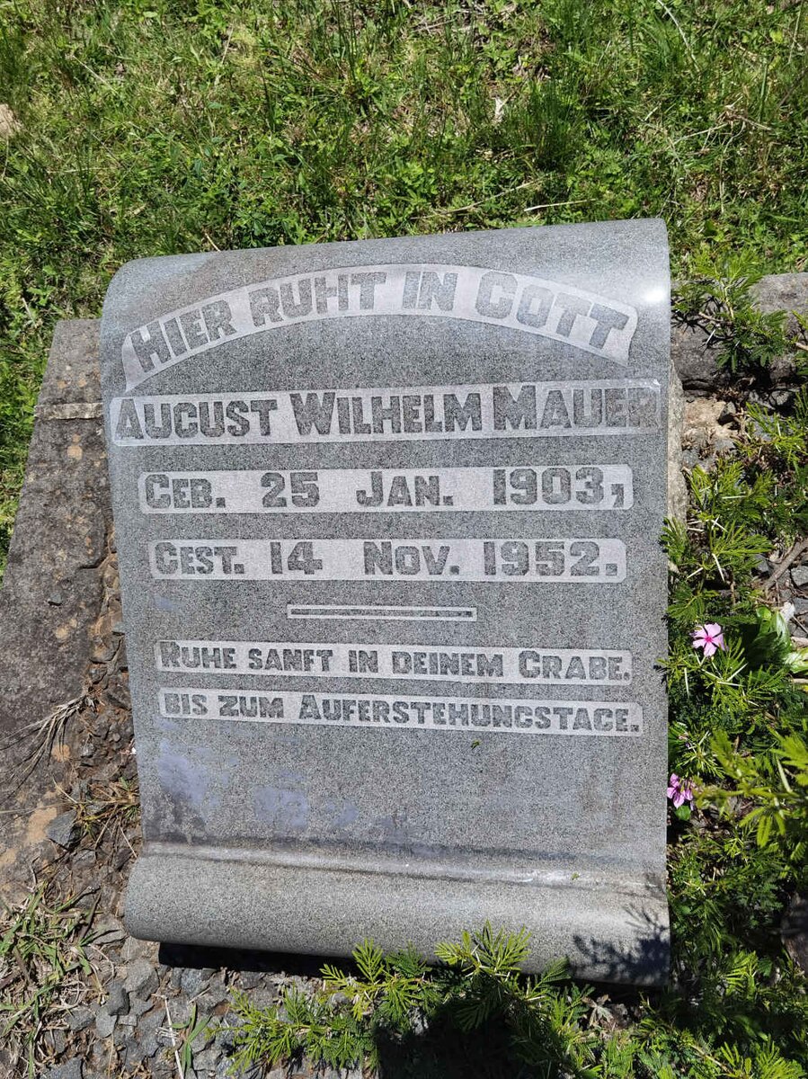 MAUER August Wilhelm 1903-1952