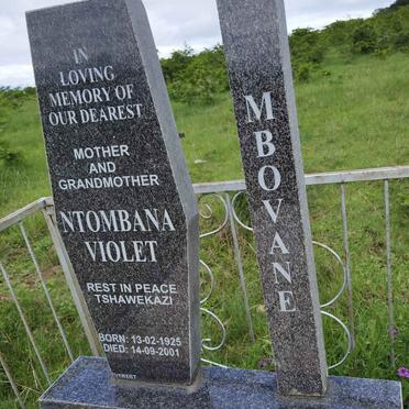 MBOVANE Ntombana Violet 1925-2001