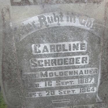 SCHROEDER Caroline nee MOLDENHAUER 1887-1964