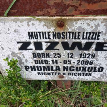 ZIZWE Mutile Nositile Lizzie 1929-2006