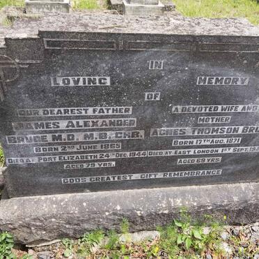 BRUCE James Alexander 1865-1944 &amp; Agnes Thomson 1871-1940