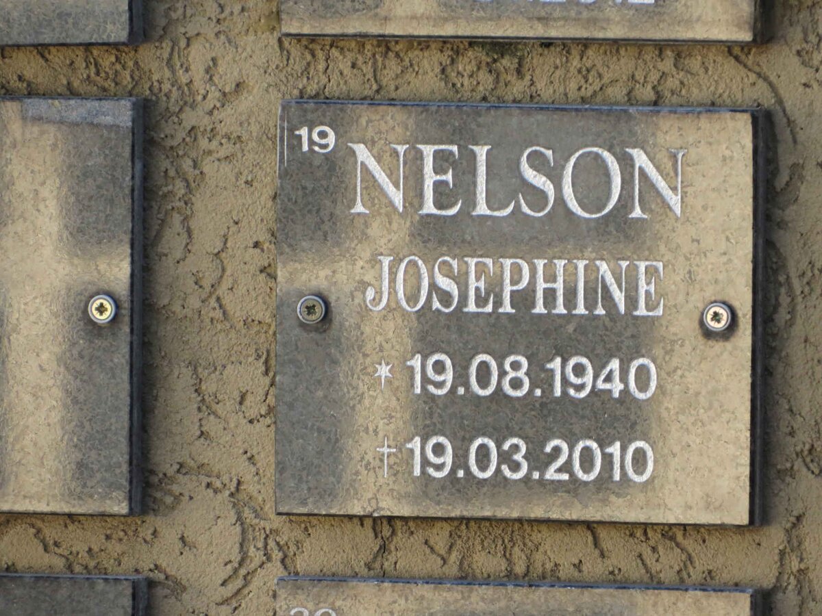 NELSON Josephine 1940-2010
