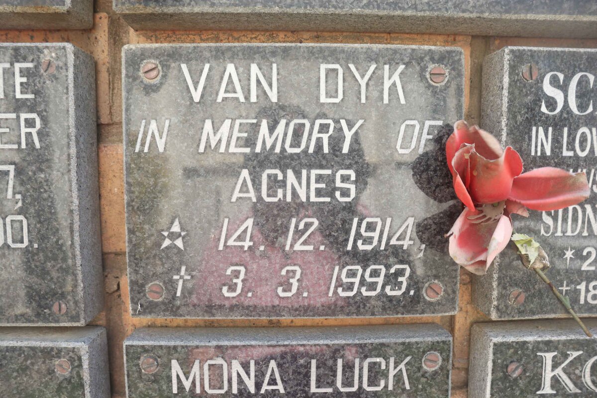 DYK Agnes, van 1914-1993