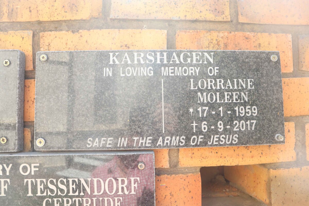 KARSHAGEN Lorraine Moleen 1959-2017