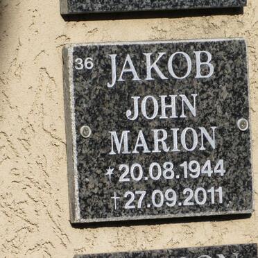 JAKOB John Marion 1944-2011