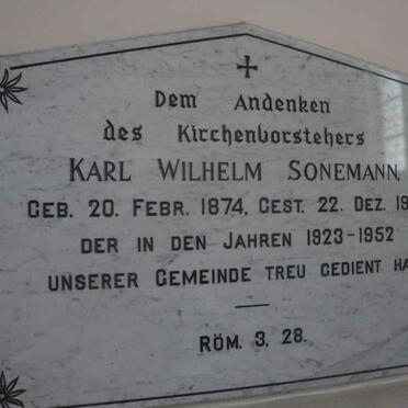 SONEMANN Karl Wilhelm 1874-1952